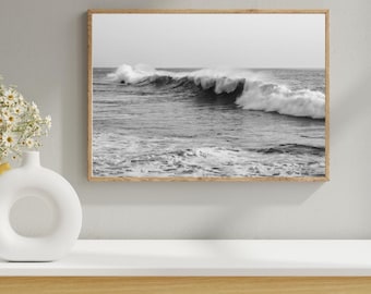 Rolling Wave schwarz & weiß Fotografie Druck