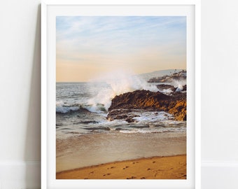 Wild Waves Crashing Laguna Beach California Coastal Fine Art Photography Print