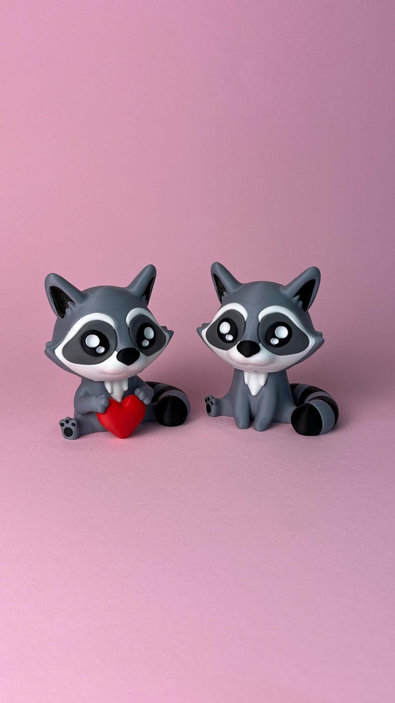 Mini Racoon Figures Mini Articulated Pocket Pet. Cute Racoon With Clicking Head - Etsy