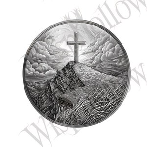 Moeda Cruzada | Design de Gravação a Laser | Glowforge | Arquivo de Gravação a Laser | Arquivo Digital | Ilusão 3D | PNG para Gravação