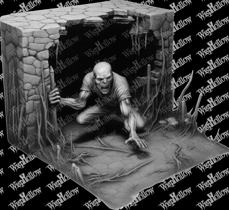 Zombie Undead Zombie Laser Engraving Design Laser Engraving