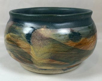 Ceramic Bowl, Emerald Green Vase, Decorative Flower Vase, Multi Use Pottery, Green Pottery Vase, Aspen Green, Pottery, Gift for Flower Lover
