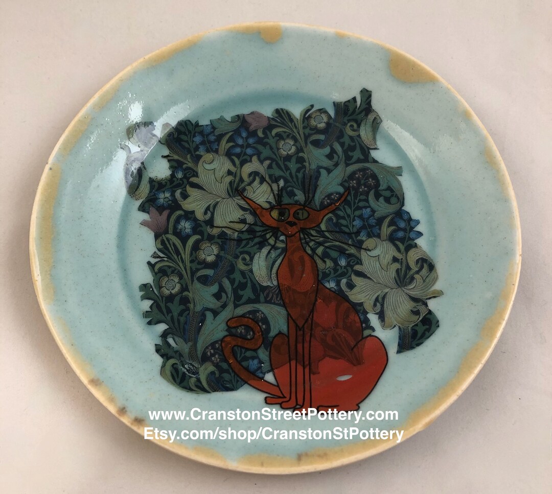 Ceramic Plate Orange Cat Orange Cat Gifts Orange Cat Art Etsy