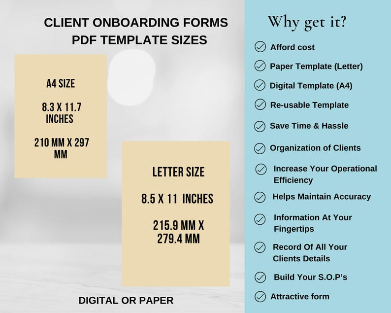 Client Onboarding Process Questionnaire Forms Template - Etsy