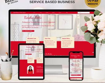Wix website template Service business Virtual Assistant Business website  VA Wix Blog Wix  website Wix website design Landing, Keisha