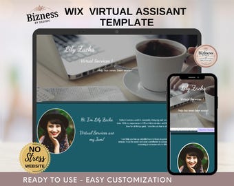 Wix website template Service business Virtual Assistant Business website  VA Wix Blog Wix  website Wix website design Landing, Lily