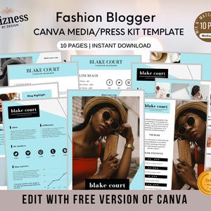 Fashion Virtual Assistant  Media Kit, Media Kit Template , Media Press Kit, Canva Template,  Canva Media Kit, Canva Resume