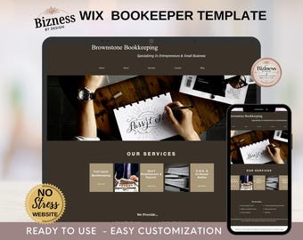 Accountant Wix Traditional Classic Aesthetic Website Template Website Tax Season Wix Bookkeeping Business Website Design Accounting Template