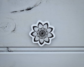 Mandala Sticker Black Monochrome