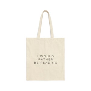 Bolsa Rather Be Reading, Bolsa para Leitores, Bolsa para Livros de Lona, Bolsa para Leitores, Bolsa para Amantes de Livros, Bolsa para Livros, Bolsa para Leitores de Lona