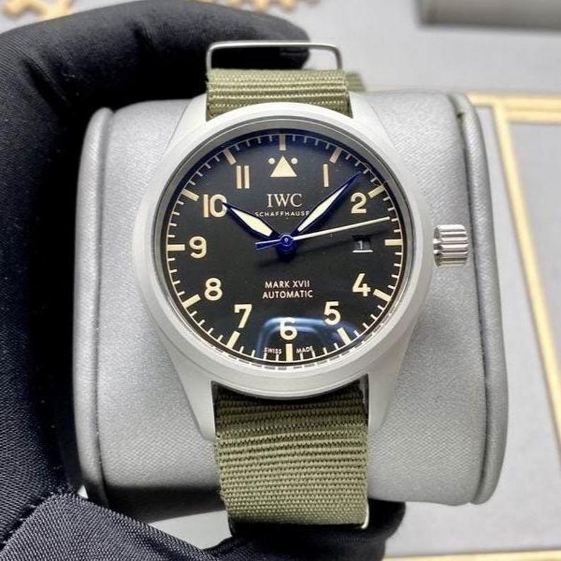 Vintage IWC Pilot's Watch Mark XVIII Heritage Black Dial IW327006 | Gift for Men image 1