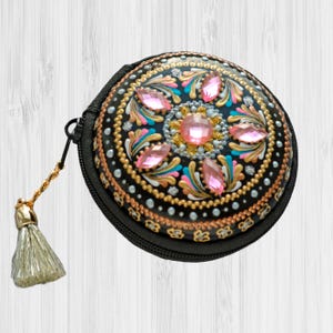 Contenitore per pillole Bling Glam Mini custodia per gioielli da viaggio Custodia protettiva per auricolari Organizer per orecchini per ragazze Regali da viaggio