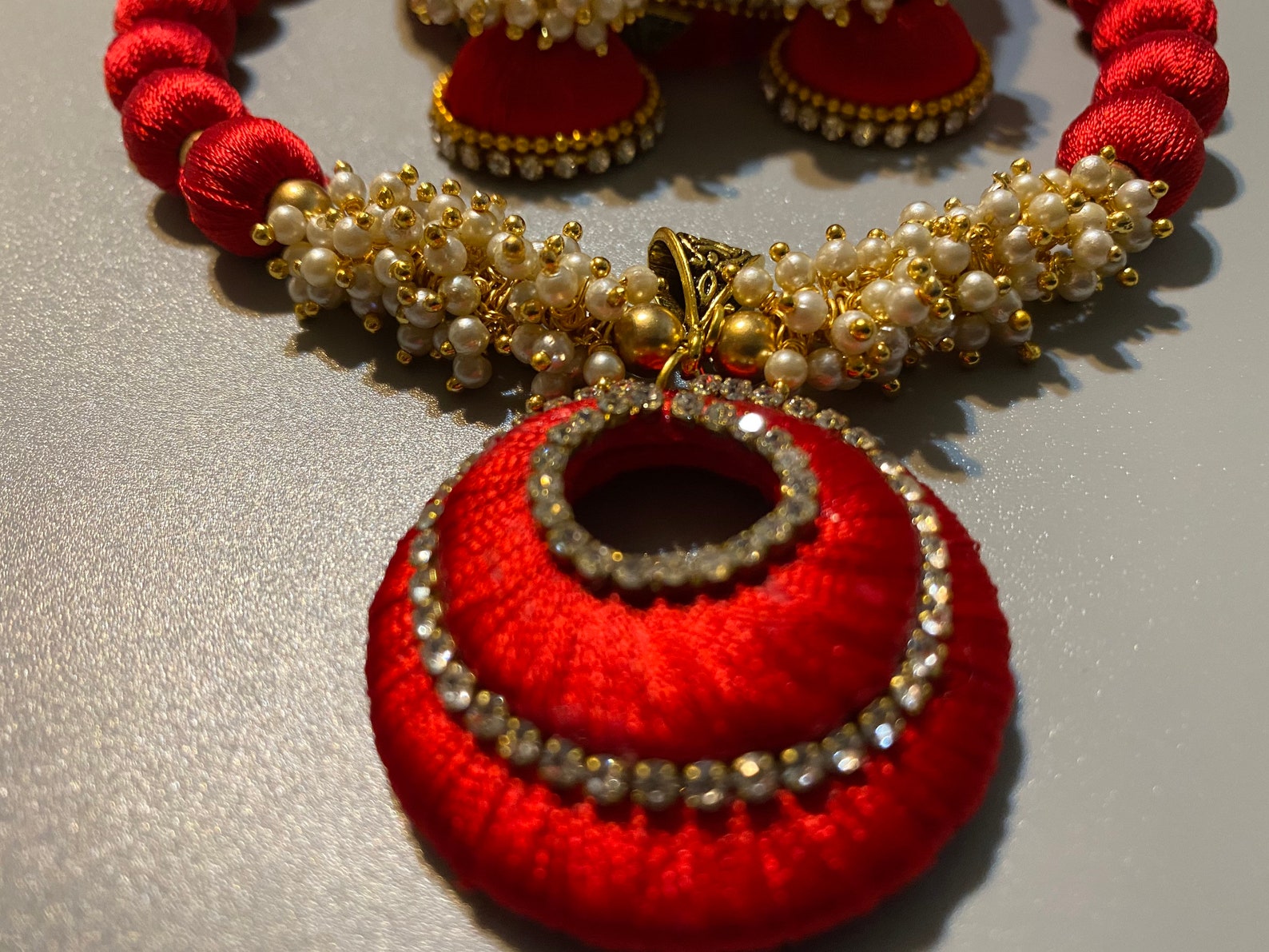 Handmade Silk ThreadCord Beads Indian Jewelry set Necklace Etsy