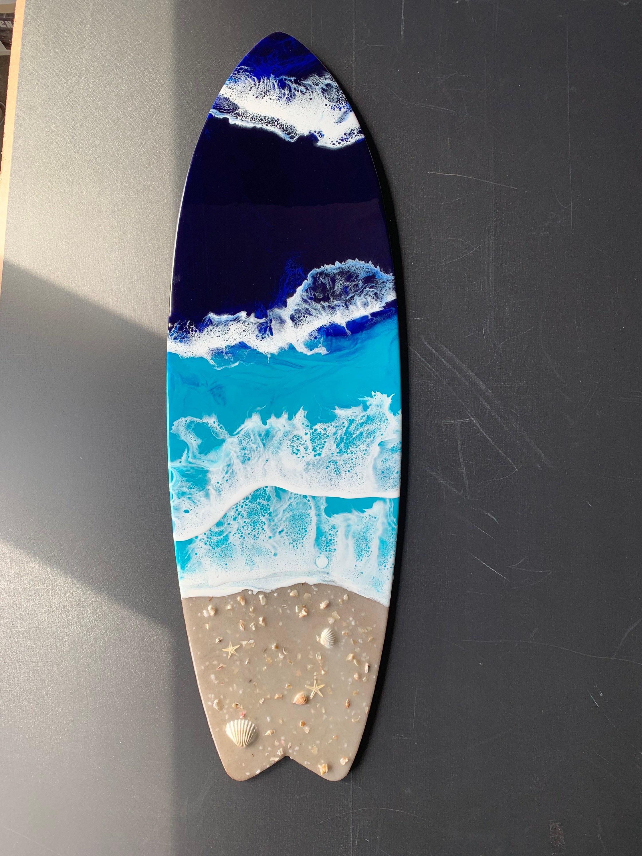 Surfboard Wall Art Resin Wave Surf Art Etsy