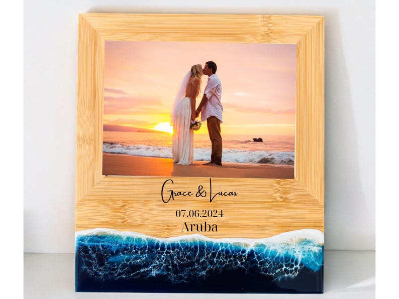 Personalized Ocean Beach Photo Frame 5x7