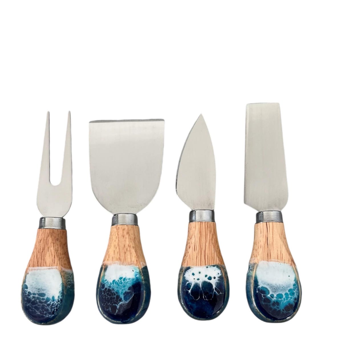 Ocean Resin Cheese Knife Set Walnut/ Acacia/bamboo - Etsy