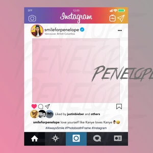 PREMIUM INSTAGRAM MULTICOLOUR Cut Out Frame, Photobooth, Wedding, Party Prop, Print Out, Digital File, No Physical Will Be Shipped
