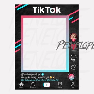 PREMIUM TIKTOK CHALK Cut Out Frame, Custom, Photobooth, Selfie, Frame, Birthday, Digital File