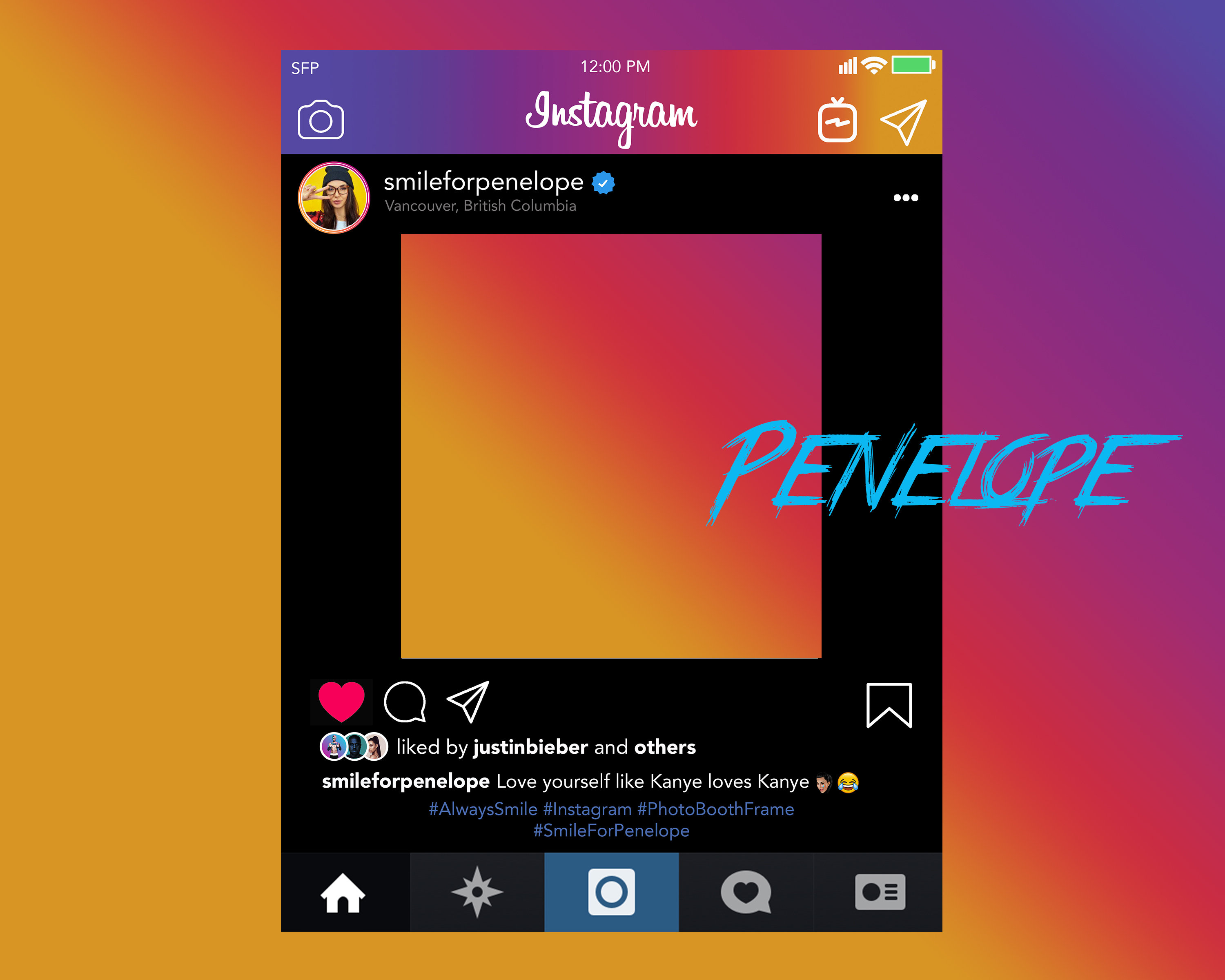 Instagram Cut Out Frame