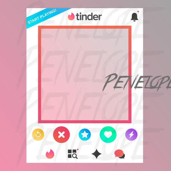 PREMIUM TINDER PLAY Cut Out Frame, Cutout, Photobooth, Party Prop, Print Out