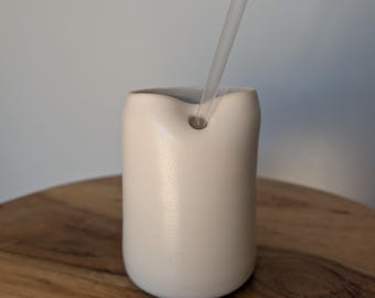 Stoneware Straw Cup