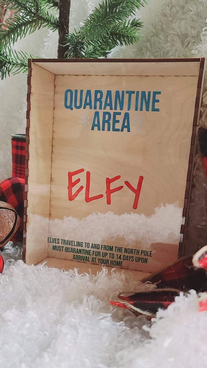 Elf on the Shelf Quarantine Box. Personalized with Elf and Etsy