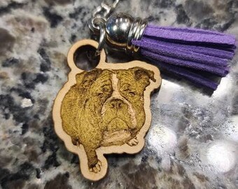 Personalized Wood Photo Keychain, Pet or Family Keepsake