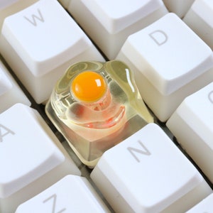handmade egg keycap resin artisan keycap cute kawaii japan