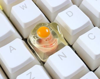 handmade egg keycap resin artisan keycap cute kawaii japan
