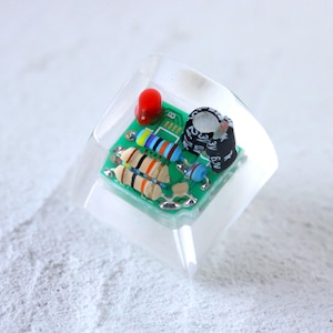 artisan keycap Electronic components cool keycap handmade resin clear keycaps