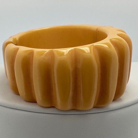 Very Rare Deeply Carved Ribbed Butterscotch Bakel… - image 6