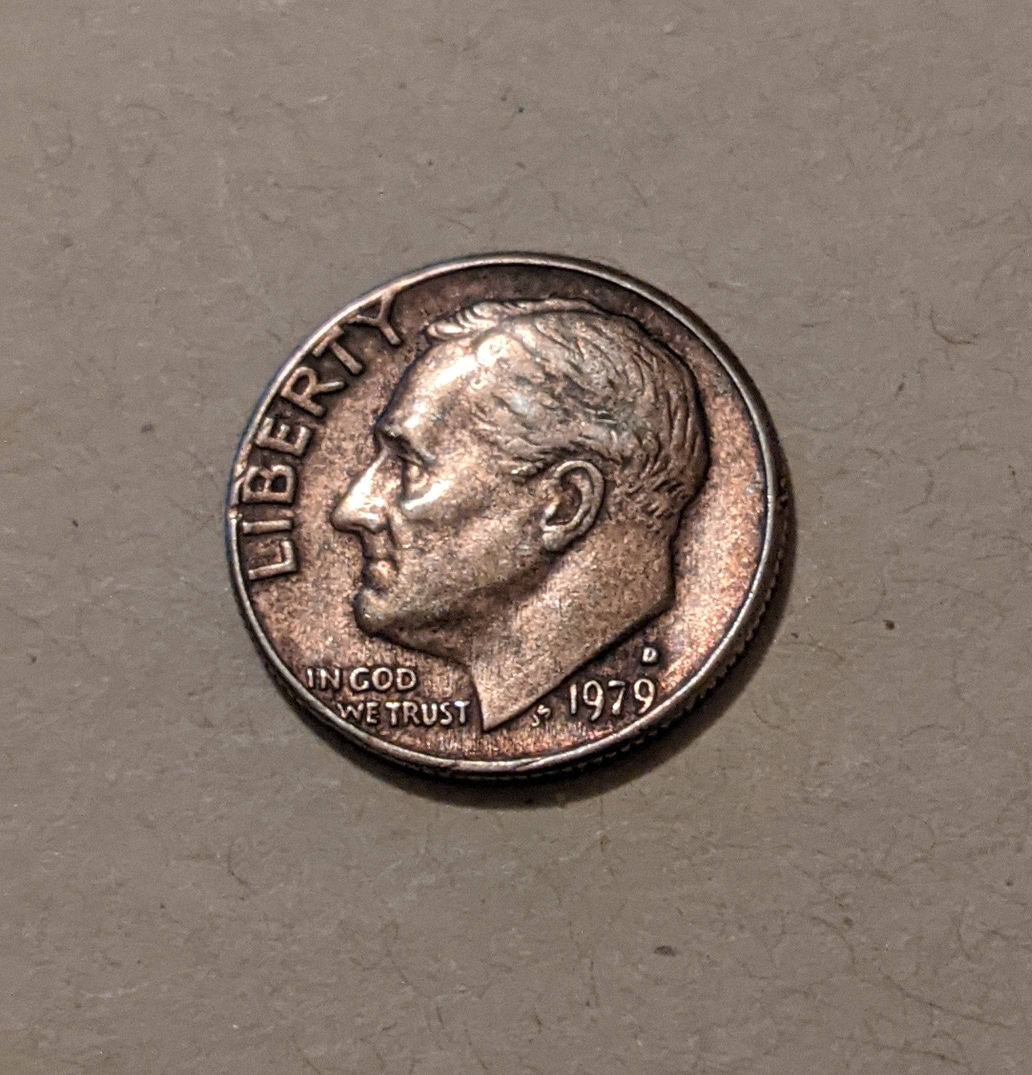 1979 Roosevelt Dime Copper Tone Both Sides Error Coin Etsy UK