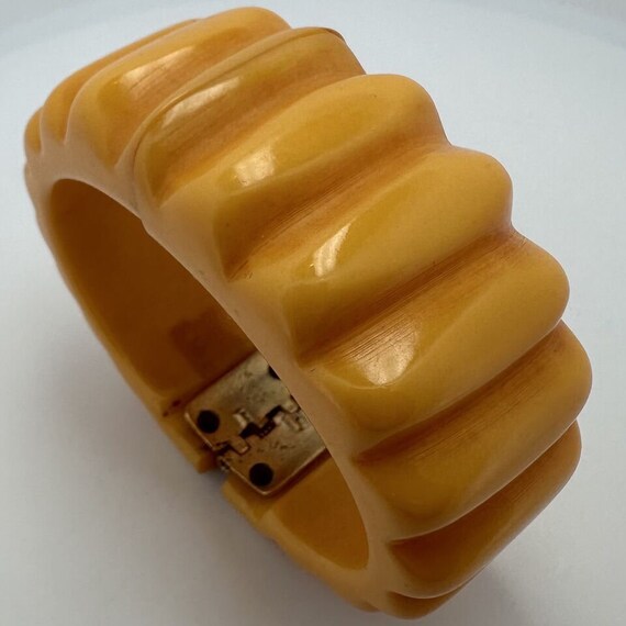 Very Rare Deeply Carved Ribbed Butterscotch Bakel… - image 4