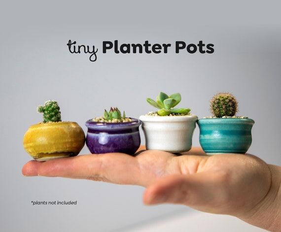 planter pot with drainage Handmade Planter Pots with Built-in Saucers & Drainage Holes, Hand-Painted  Ocean-inspired Home Decor – Ceramics By Court main image 1