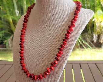 Sandalwood Seed Necklace, Red Sandalwood Seed Bead Necklace, Red Seed Necklace, Australian Seed Bead Jewellery