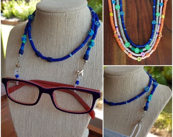 Glasses chain, Face Mask chain, Katsuki Bead Glasses Chains, Fun Katsuki Bead Face Mask and Glasses chains, Cute Glasses Chains