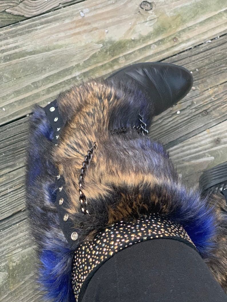Faux Fur Boot Covers / Leg Warmers / Boot Socks / Faux Fur Leg image 10