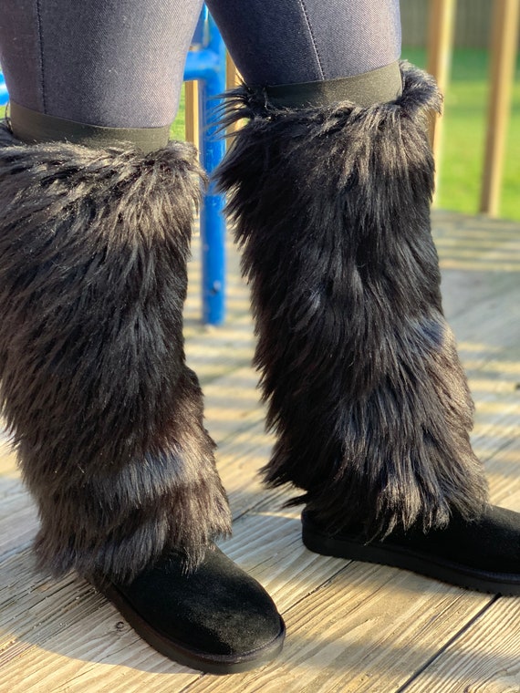 IVOKA Faux Fur Several Colors Available Fashion Leg Warmers Furry Boot Covers