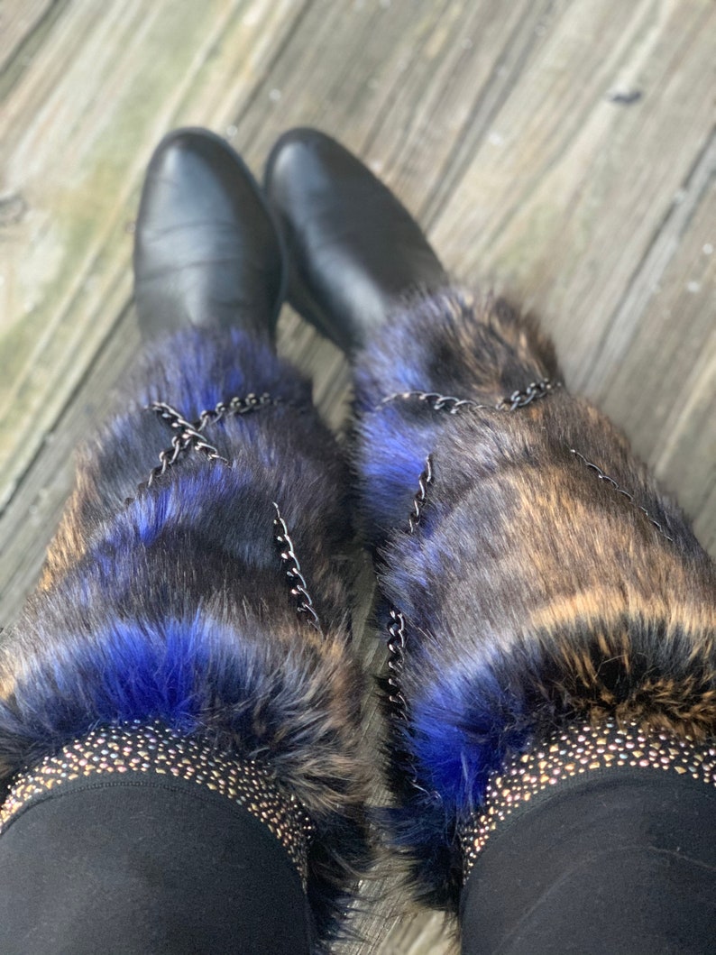 Faux Fur Boot Covers / Leg Warmers / Boot Socks / Faux Fur Leg image 6