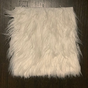 Shaggy Faux Fur Fabric Square Pieces - 12”x12” squares of fabric - Fabric Pieces - Fabric by the Piece