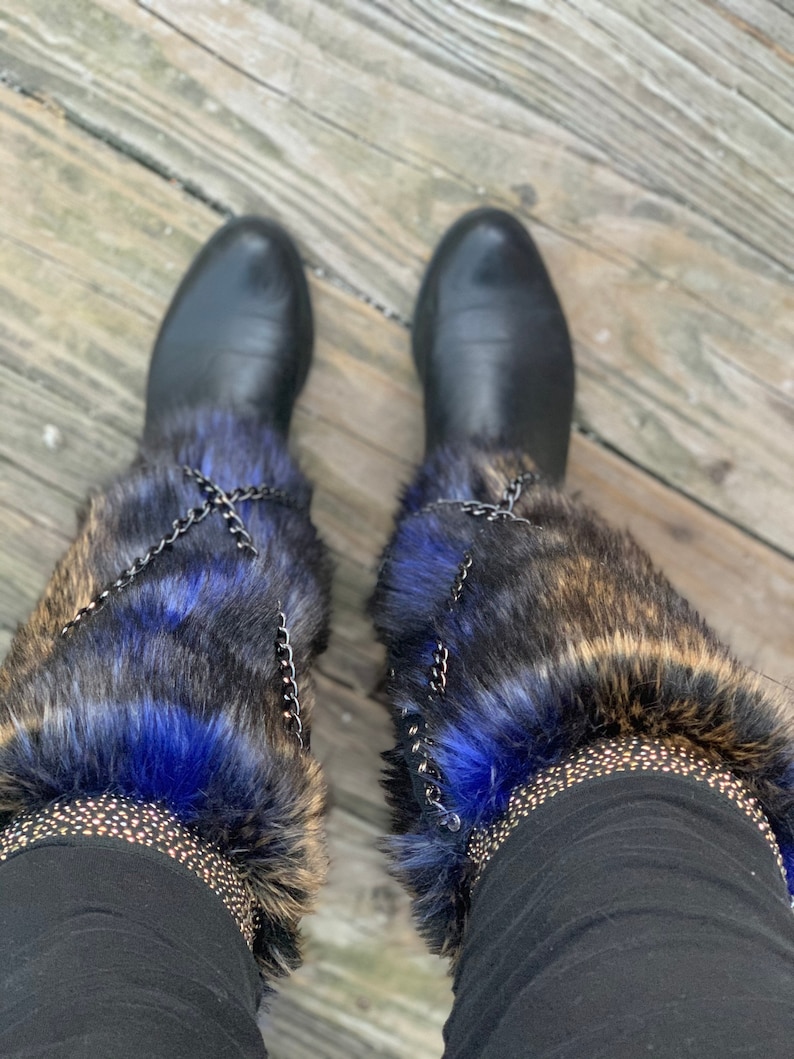 Faux Fur Boot Covers / Leg Warmers / Boot Socks / Faux Fur Leg image 8