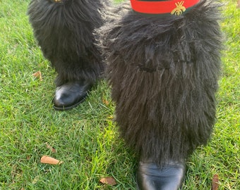 Black Leg Warmers /Faux Fur Boot Covers / Leg Warmers