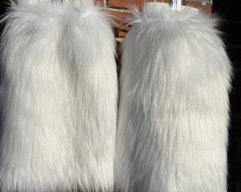 Faux Fur Boot Covers: Long Hair Leg Warmers