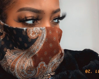 Handmade Reversible Neck Gaiter: 3-Layer Custom Face Covering