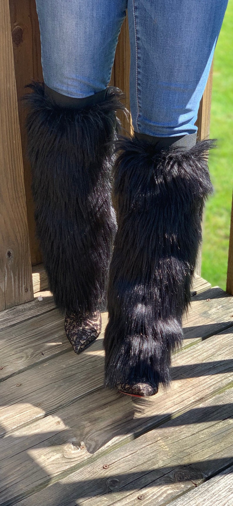 Faux Fur Boot Covers / Leg Warmers / Boot Socks/ Faux Fur Leg Etsy
