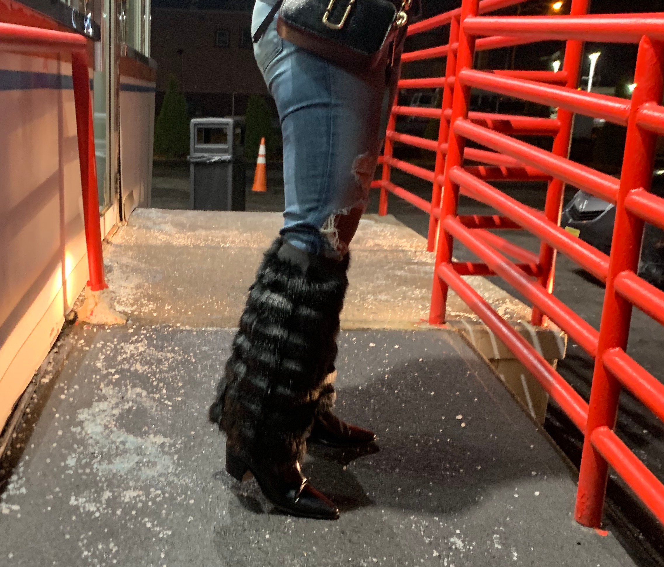 POPETPOP Wikinger Beinwärmer Kunstfell - Mittelalter Cosplay Accessoire