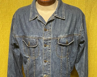 Vintage 1980's Lee Denim Jacket Trucker Style LG