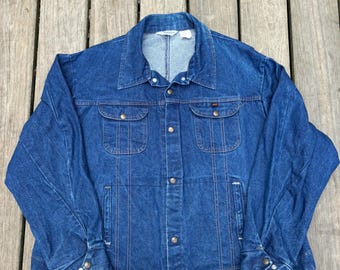 Vintage 1970s/80s Key Imperial Denim Jacket // Workwear Western