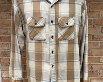 1960年代に着用されたヴィンテージファイブブラザーフランネルシャツXL 17 1/2