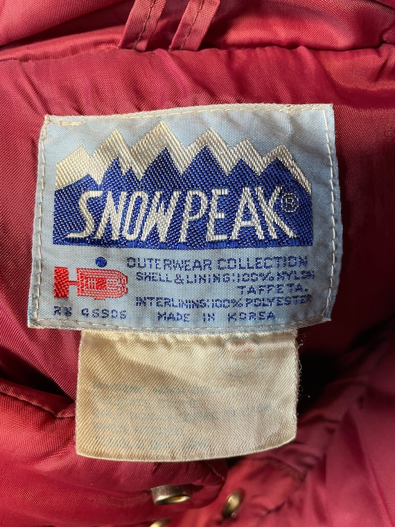 Vintage Red 1970’s Snowpeak Puffer Vest L-XL - image 2